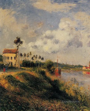  pont Obras - El camino desde Halage Pontoise 1879 Camille Pissarro